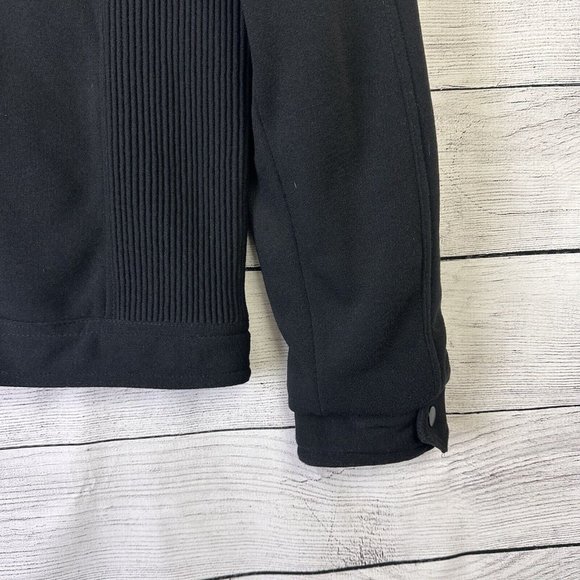 Fried Denim NYC Men’s Premium Black Fleece Biker Style Bomber Jacket Size Large - Picture 7 of 11